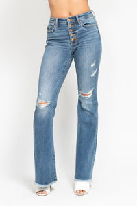 Mid Rise Flare Jeans