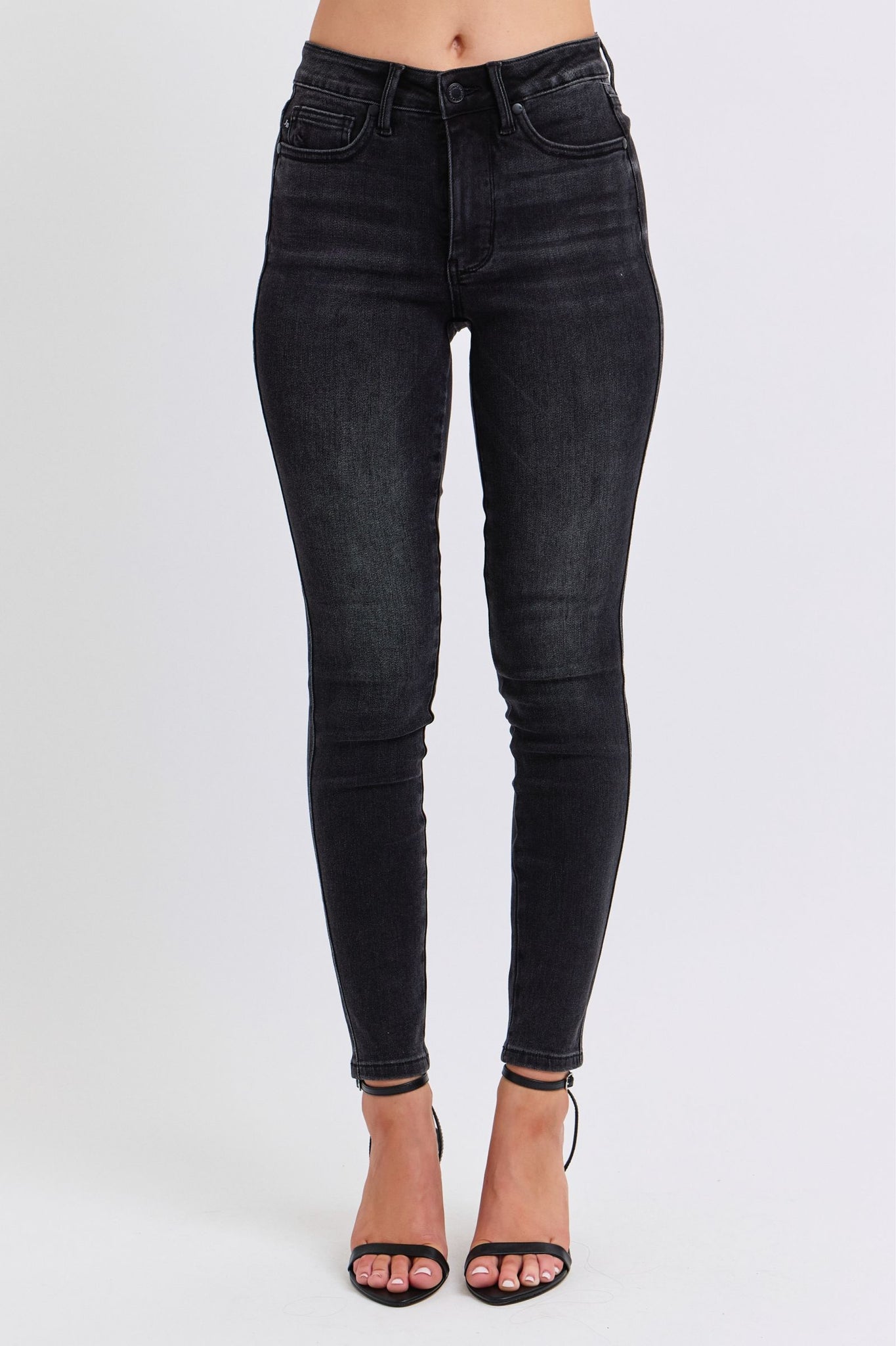 Mid Rise Tummy Control Skinny Jeans