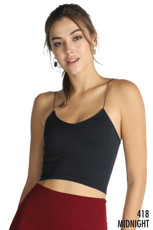 Skinny Strap Cropped Cami