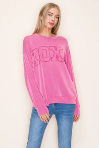 XOXO Ribbed Pullover