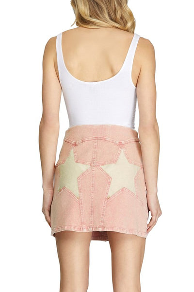 Back Star Design Mini Skirt