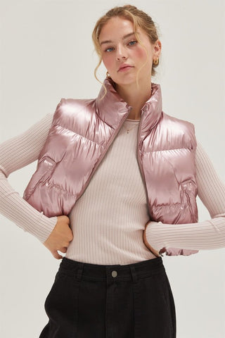 Metallic Puff Vest