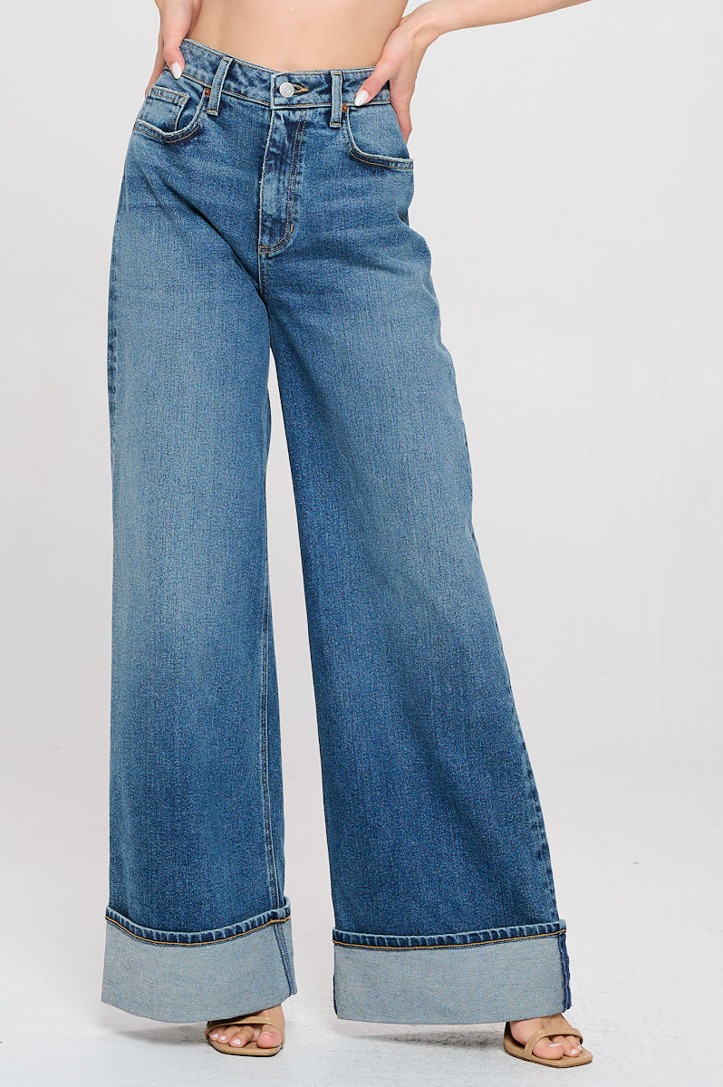 Lilly H. Rise Wide Leg Jeans