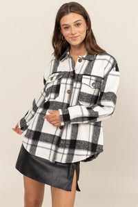 Plaid Button Down Shacket