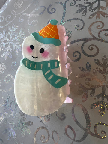 Snowman Hair Clip