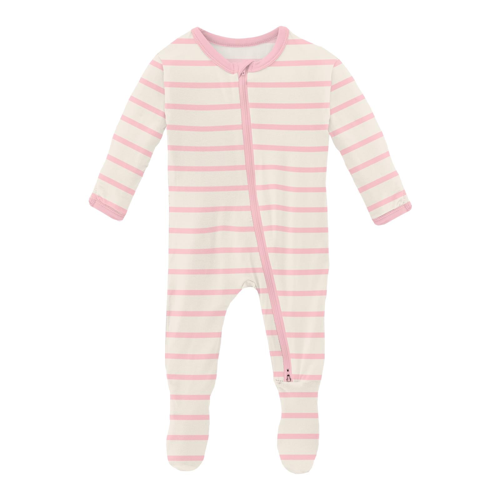 Lotus Sweet Stripe 2 Way Zip Footie