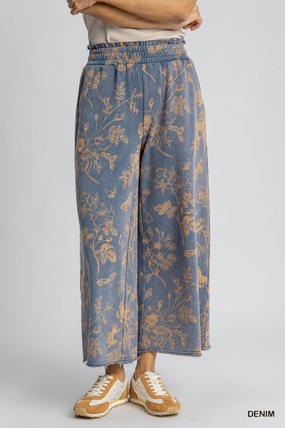 Floral French Terry Pants