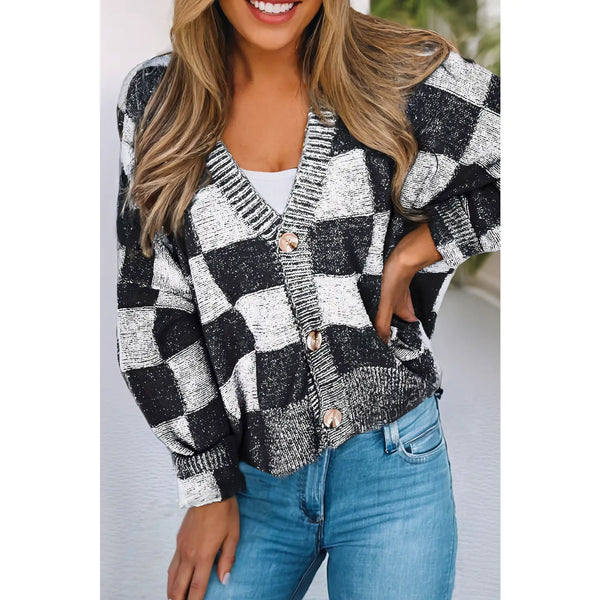 Checkered Cardigan