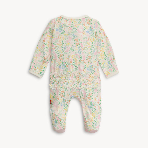 Hoppy Garden Modal Ruffle Footie