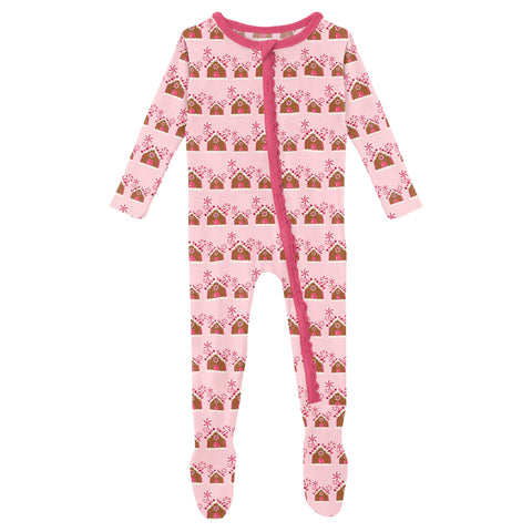 Lotus Gingerbread Ruffle Zip Footie